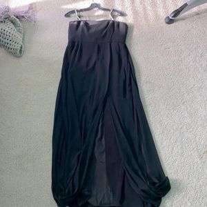 strapeless black gown Halston dress never worn.